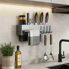 Wall Mounted Cutlery Organizer Metal Kitchen Storage Rack 1