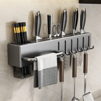 Wall Mounted Cutlery Organizer Metal Kitchen Storage Rack 4