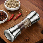 2-in-1 Stainless Steel Spice Mill with Dual Grinders for Salt and Pepper - Adjustable Coarseness, Ergonomic Design 2