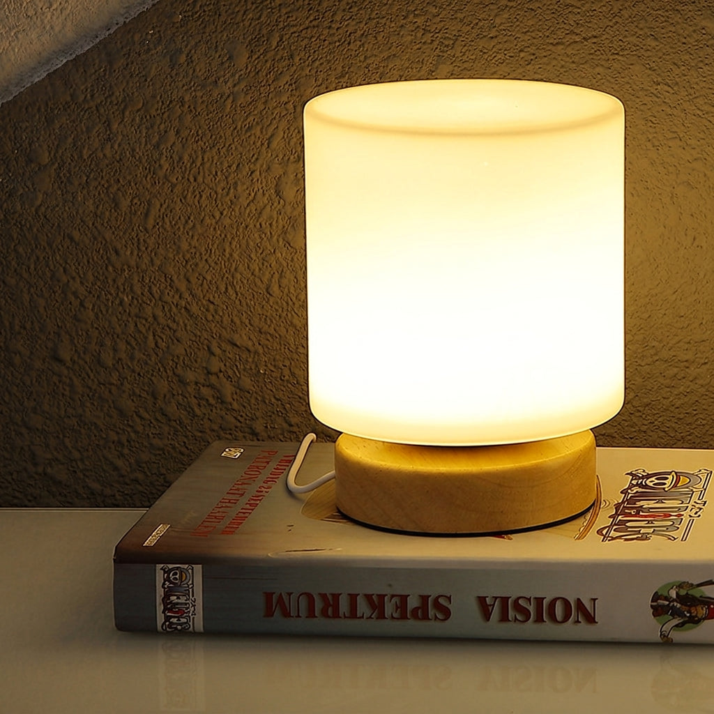 Mini Glass Table Lamp - 360° Illumination for Nightstands 6