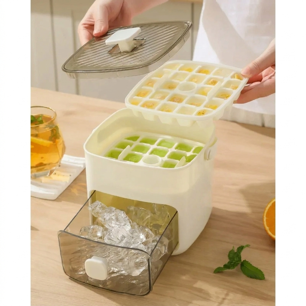 Ice Maker Countertop Portable Manual Fill with Storage Bin and Ice Tray