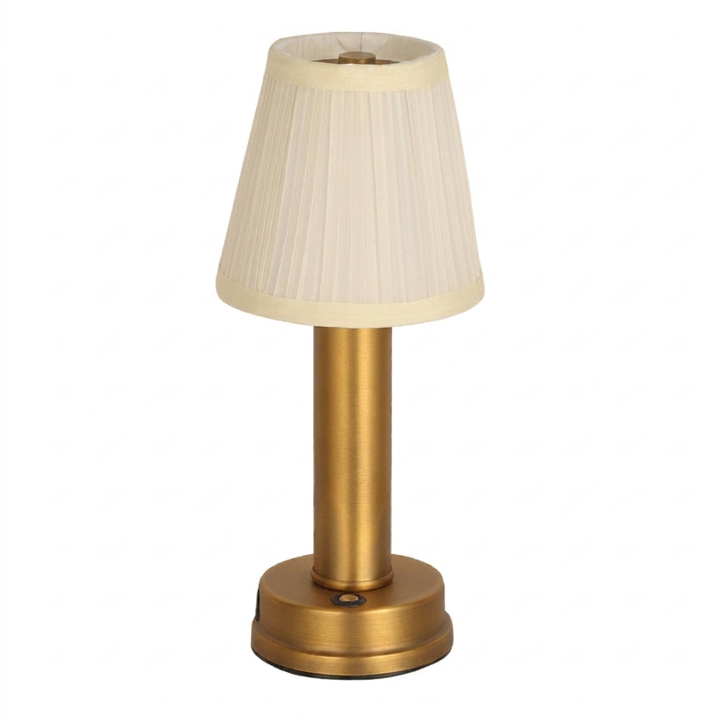 Brass Table Lamp Wireless Integrated LED Polished Brass Finish 1