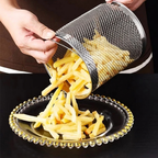 Deep Frying Pot with Oil Strainer, Fine Mesh Strainer, Pouring Spout, Oil Storage 03