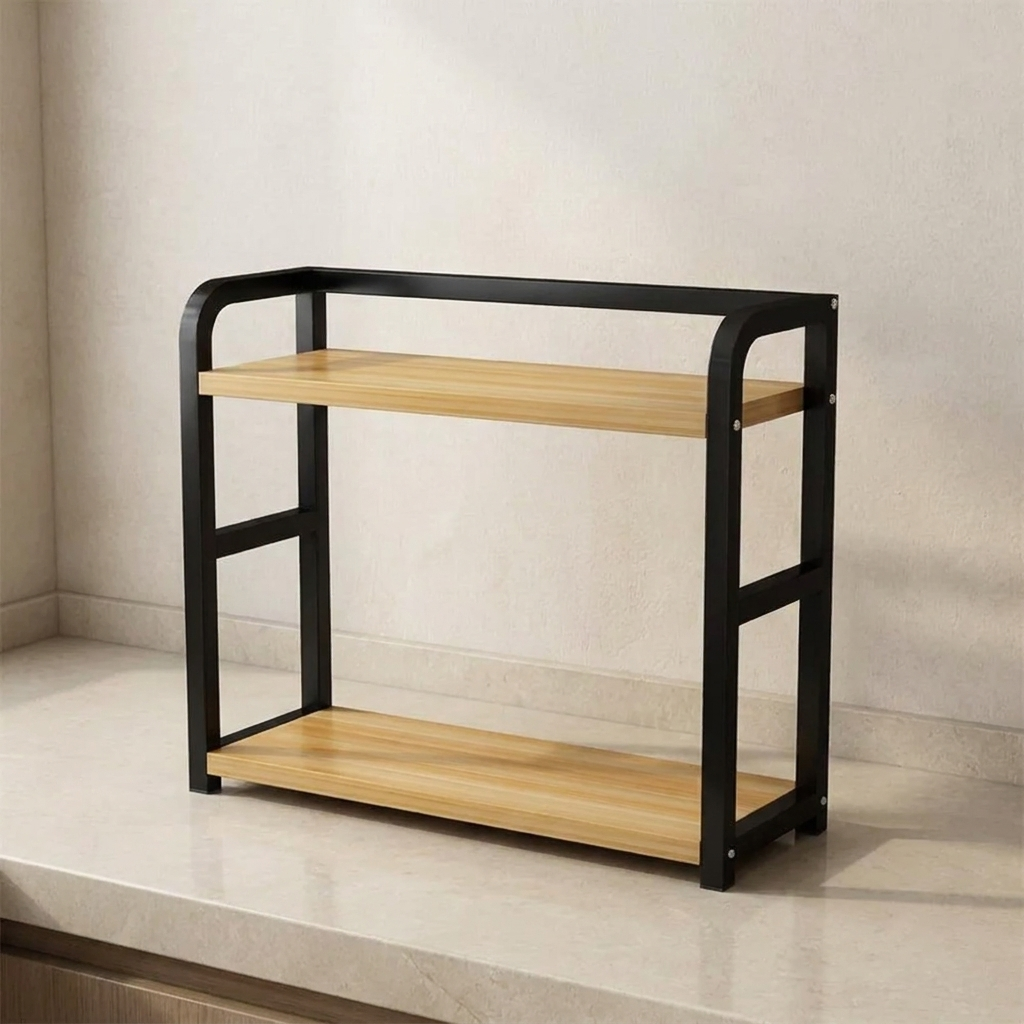 Countertop Storage Shelf, Two Tier, Freestanding, Kitchen Organizer