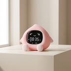 Kids Sleep Training Alarm Clock Digital Display USB Rechargeable Night Light 1