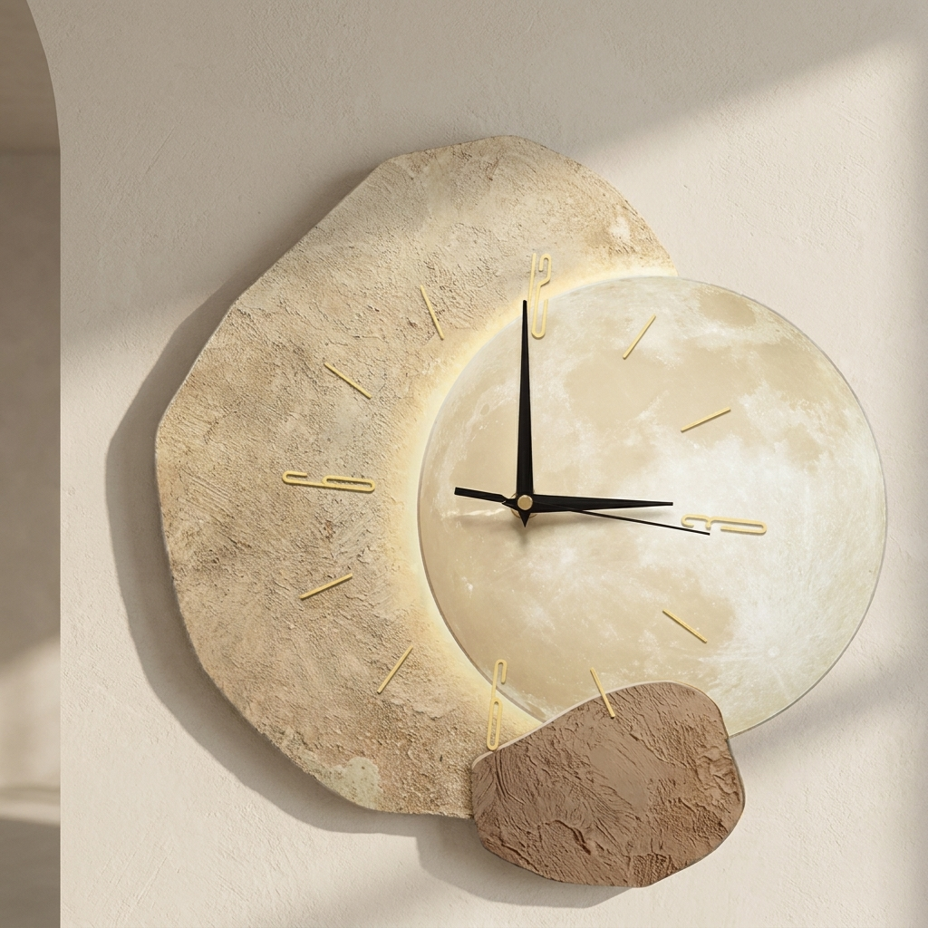 Wall Clock, Silent Movement, Irregular Shape, Decorative Design