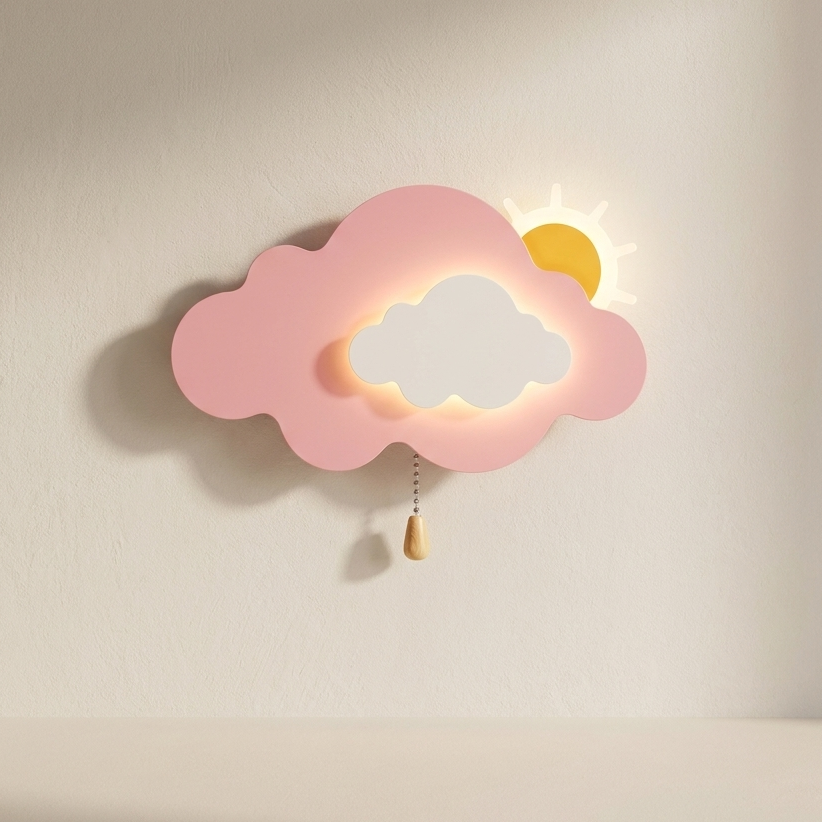 Cloud Wall Lamp, Built In LED Light, Wall Mounted, Three Light Colors