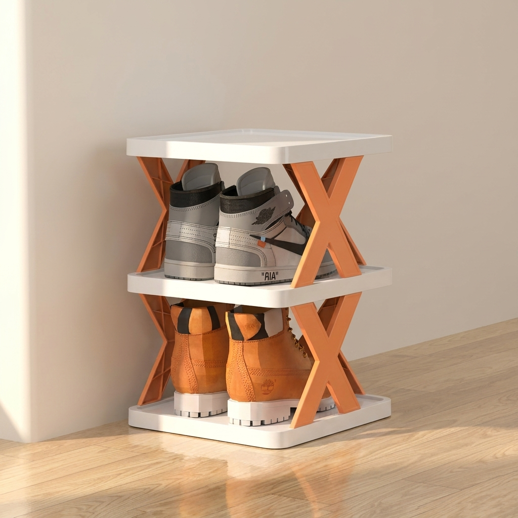 Shoe Rack Collapsible Multi Layer Plastic Storage Organizer 1