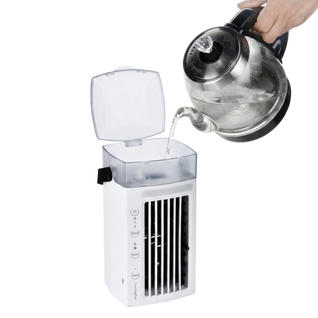 Portable Air Conditioner Compact Cooling Unit Lightweight Geometric Design 3