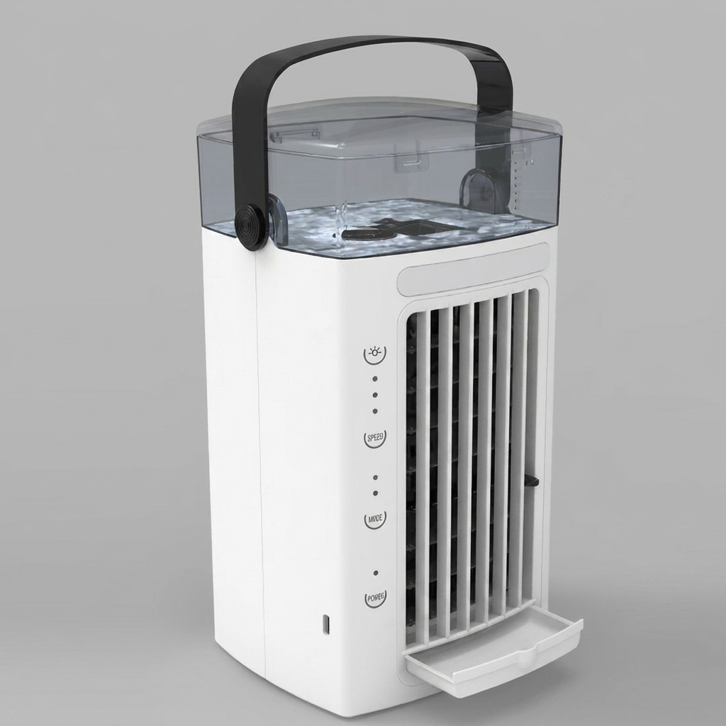 Portable Air Conditioner Compact Cooling Unit Lightweight Geometric Design 2