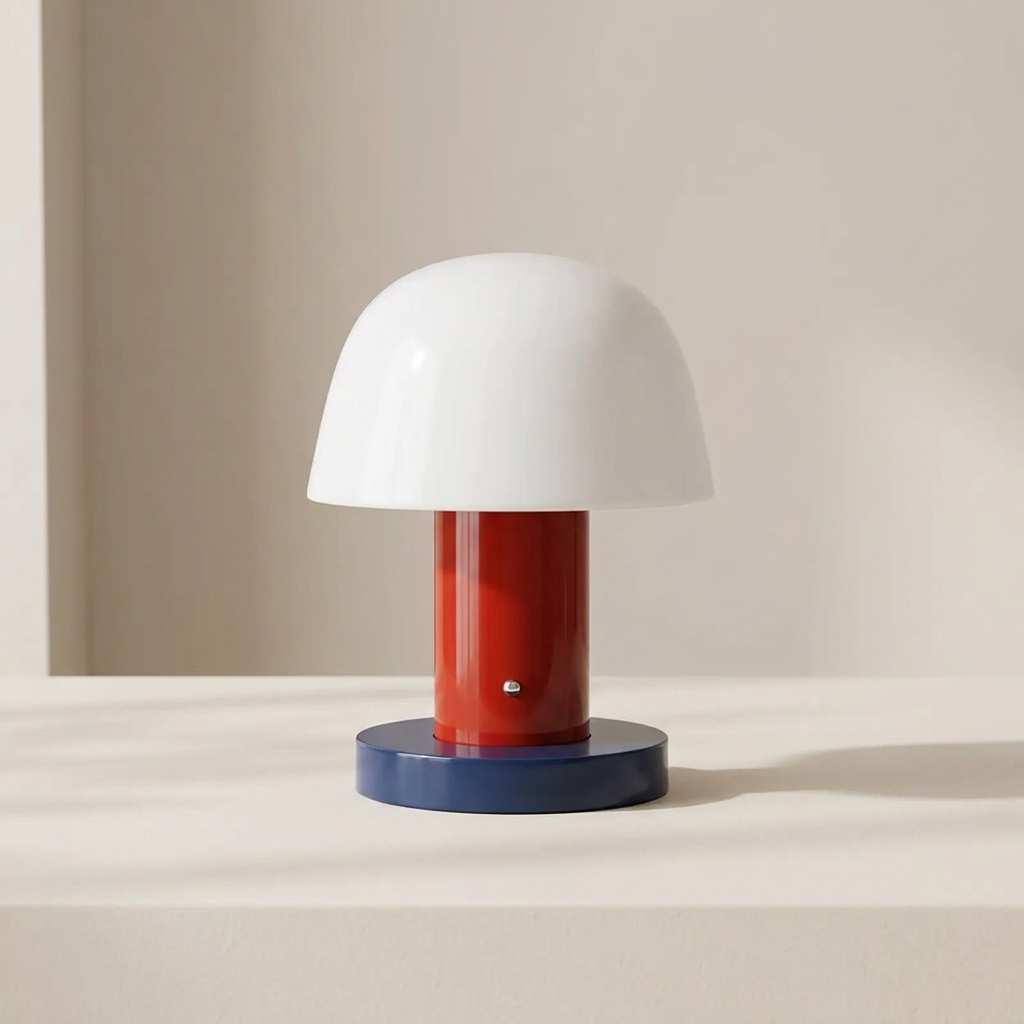 Rechargeable Mushroom Table Lamp, Touch Control, Dimmable LED