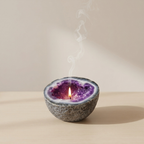 Crystal Design Candle Natural Wax Blend Geode Style 11.4 cm