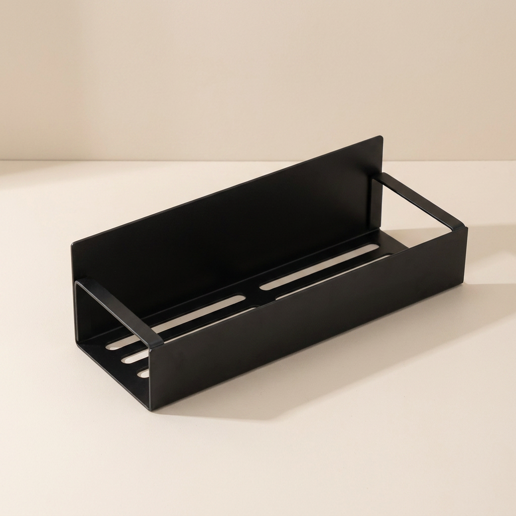 Magnetic Spice Organizer Carbon Steel Black with Accessory Hooks 1
