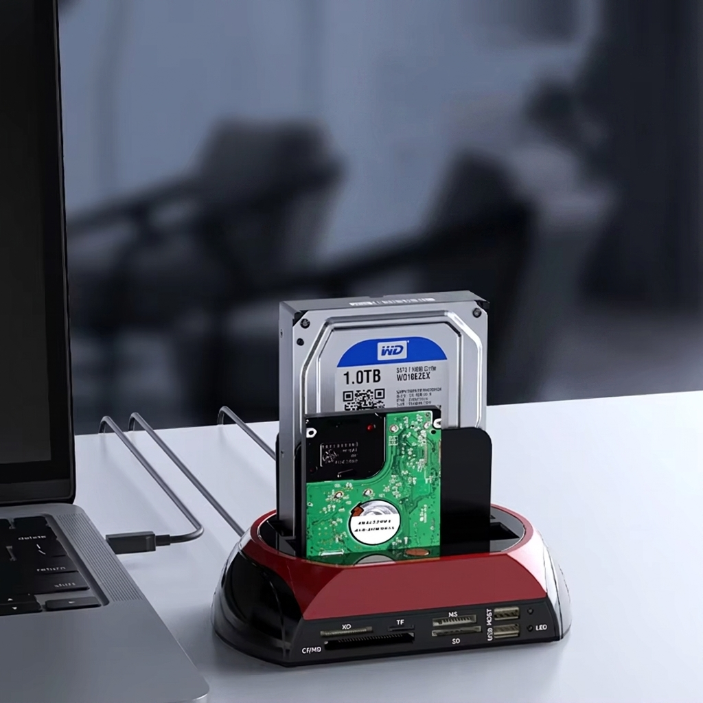 HDD Docking Station, USB 3.0, Dual Drive Slots, IDE/SATA Compatible 2