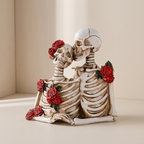 Skeleton Couple Sculpture, Gothic Romance, Rose Detail, Two Styles