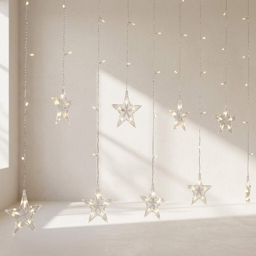 Outdoor String Lights 10 LED Stars 2.5 m IP44 8 Lighting Modes 1