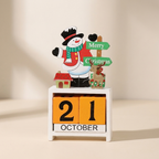 Christmas Calendar Ornament, Santa Claus Theme, Tabletop Display, Countdown Calendar