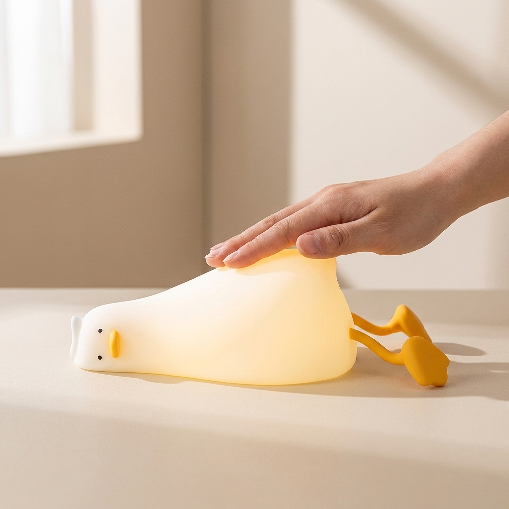 Duck Night Light with Rechargeable Design Three Brightness Levels 30-Minute Timer