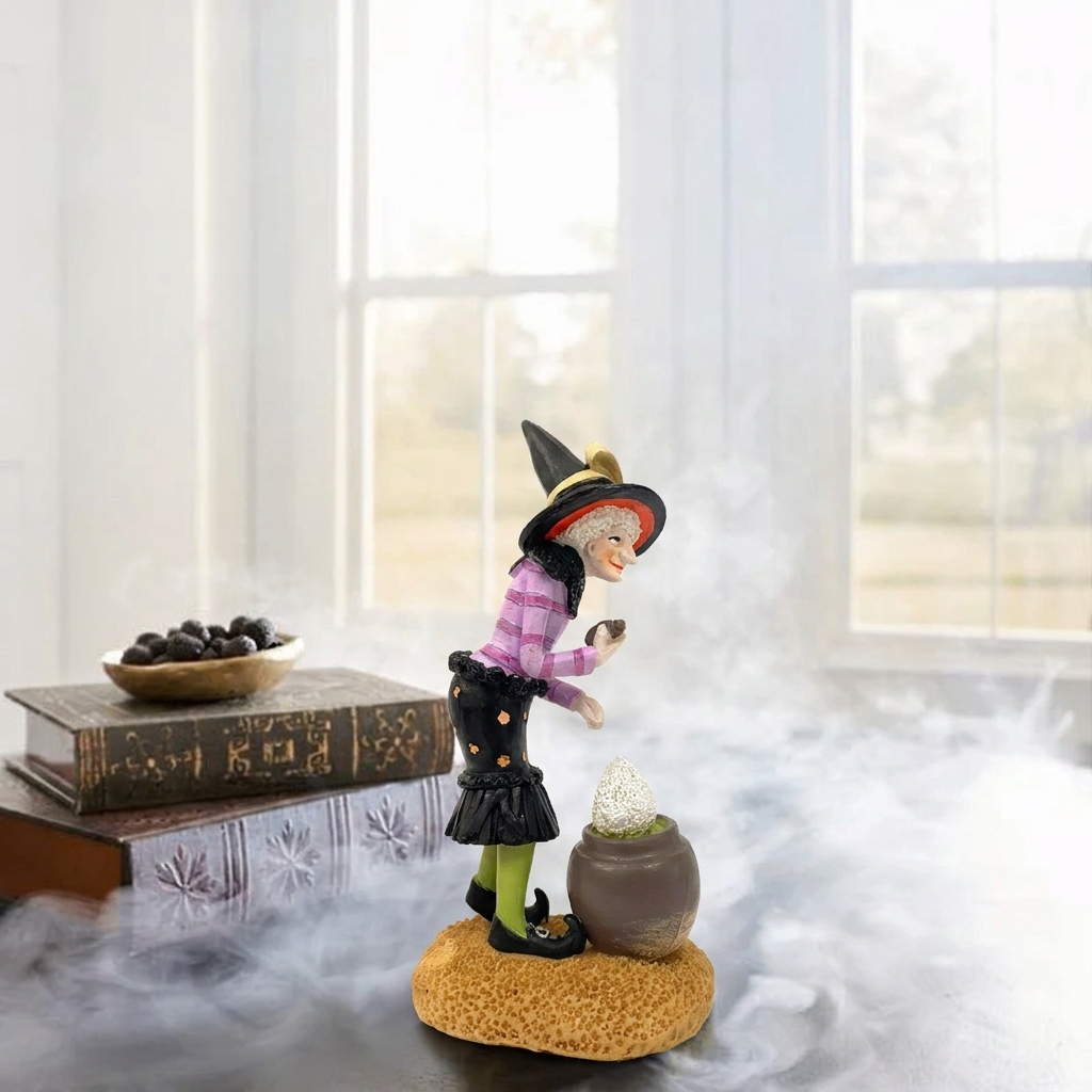 Halloween Witch Figurine Multicolor Indoor Decorative Figure 