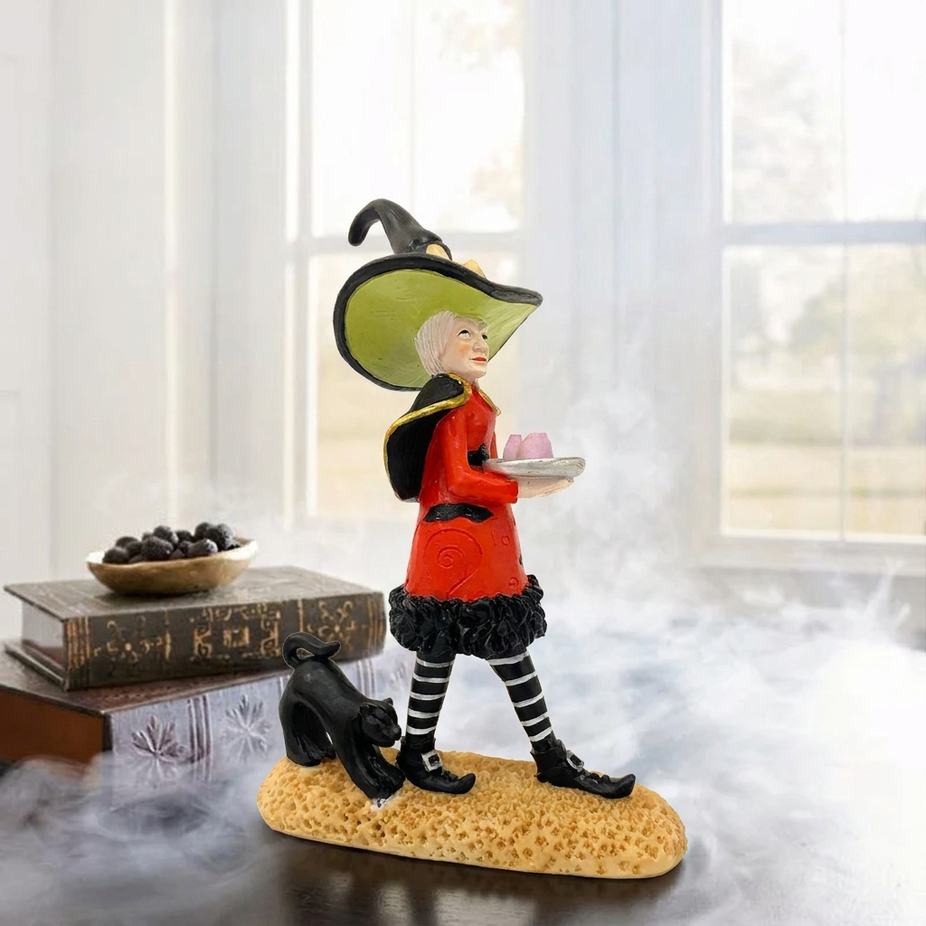 Halloween Witch Figurine Multicolor Indoor Decorative Figure 4