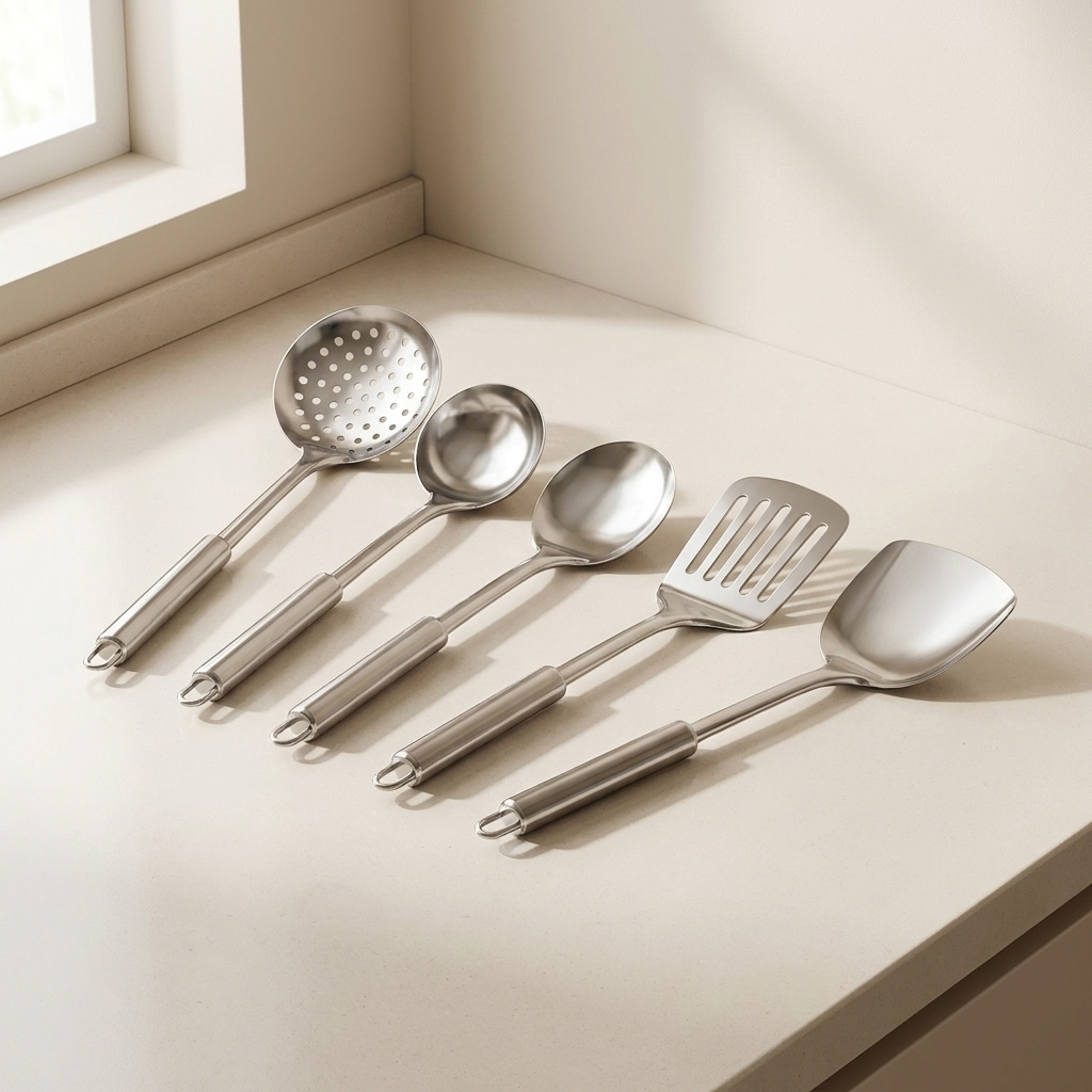 Stainless Steel Kitchen Utensil Set with 5 Cooking Tools