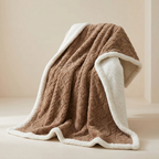 Lamb Fleece Blanket Soft Warm Winter Throw for Sofa and Bed