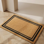 Front Door Mat with Double Border Anti-Slip Easy-Care Rug