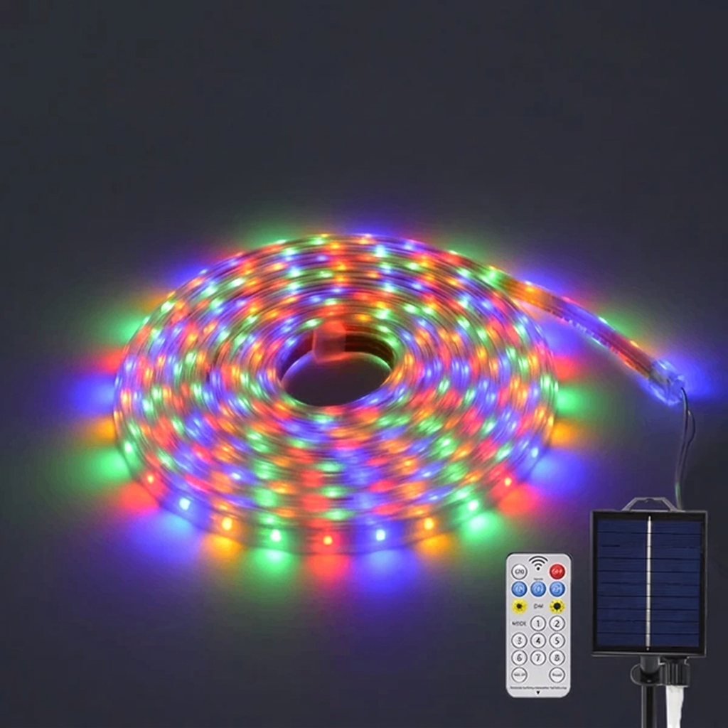 Solar LED Strip Lights with Remote Control and Waterproof Design 2