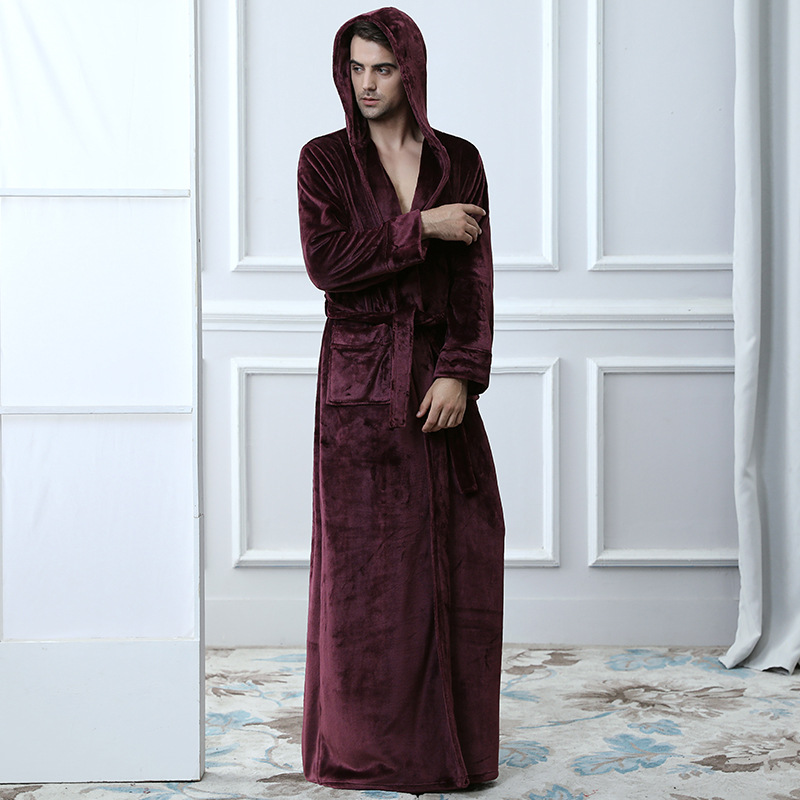 Men's Hooded Bathrobe – Soft Plush Robe for Warmth, Comfort & Relaxation 4