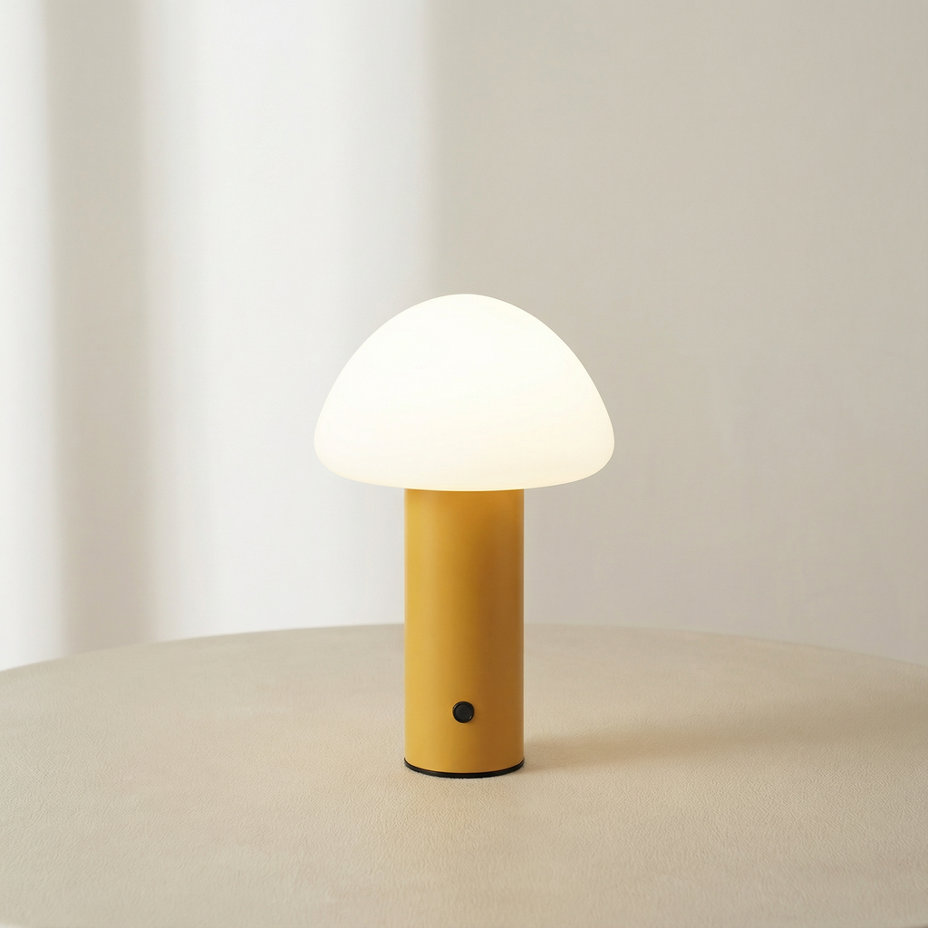 Cordless LED Table Lamp with Mushroom Design