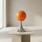 Glass Table Lamp - Dimmable LED, Modern Nordic Design for Living Room