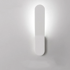 White wall-mounted light fixture on a gray background