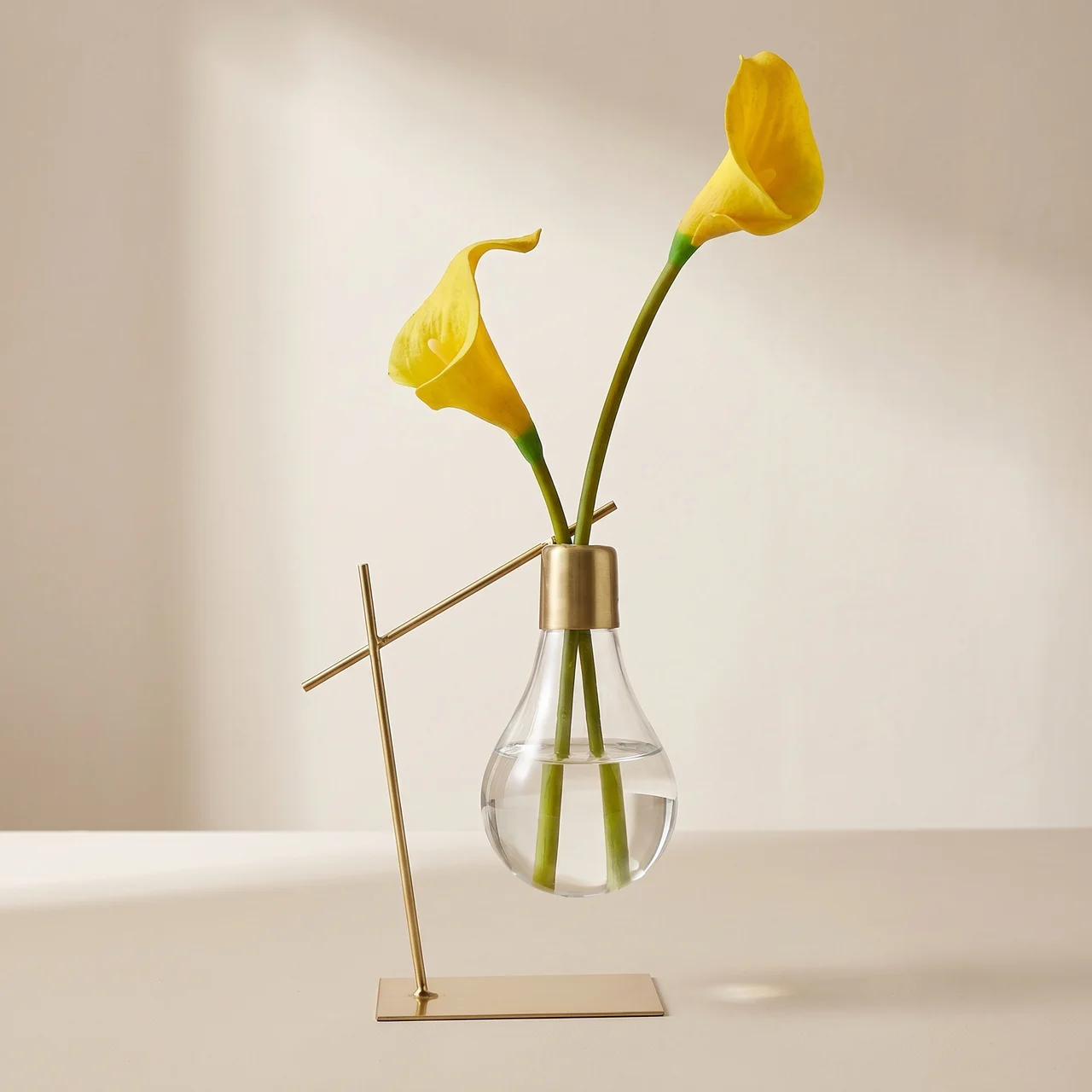Glass Propagation Vase Lightbulb Shape Transparent Indoor Plant Display