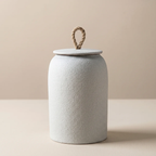 Ceramic Tea Canister with Lid Heat Resistant Compact Storage Container