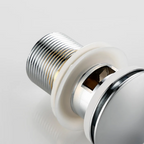 Close-up of a metallic valve handle on a white background