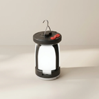 Portable lantern with a hook on a beige background