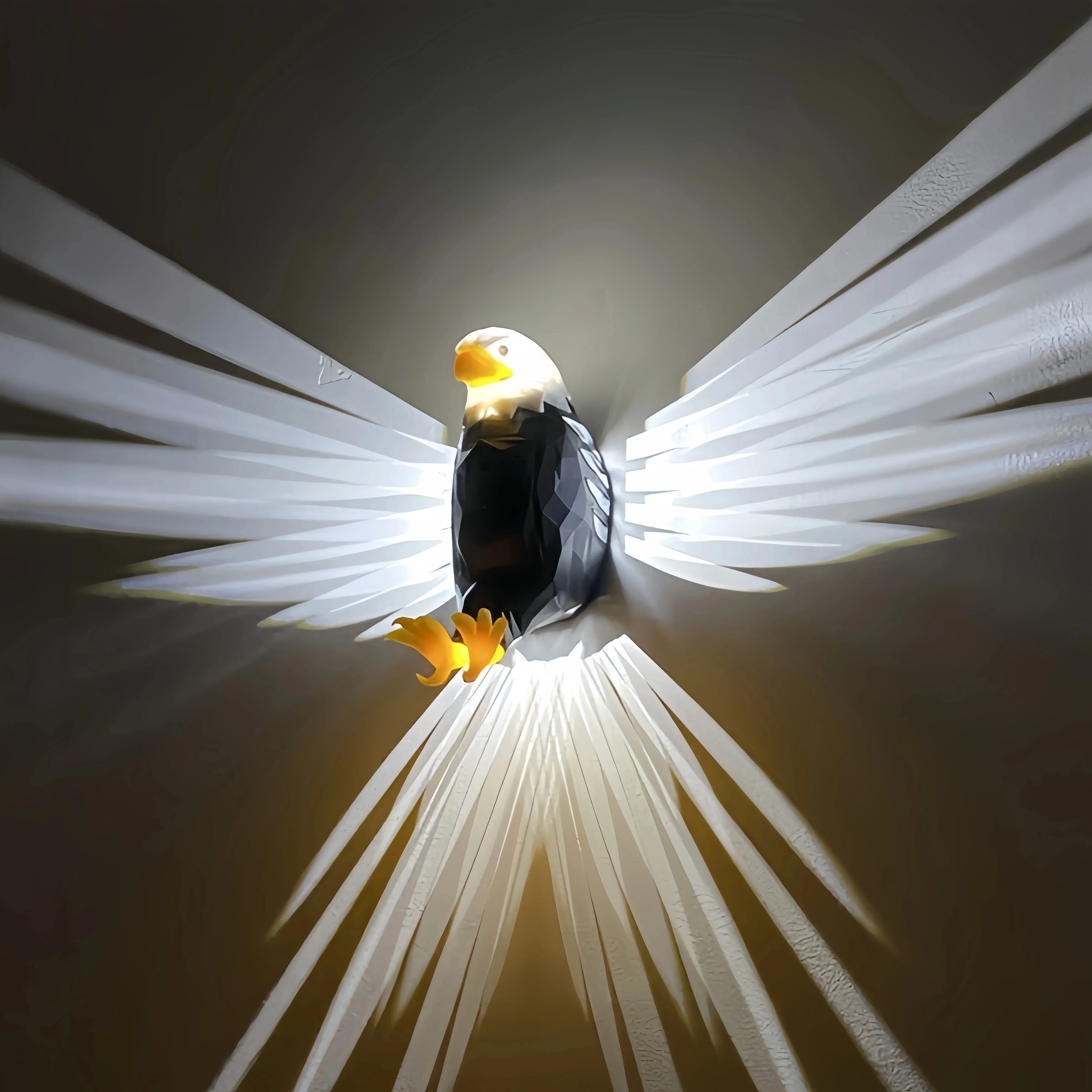 Decorative Wall Light Eagle Silhouette LED Magnetic Rechargeable Night Lamp