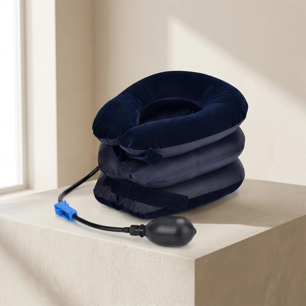 Cervical Neck Stretcher Inflatable Cervical Traction Device with Manual Pump