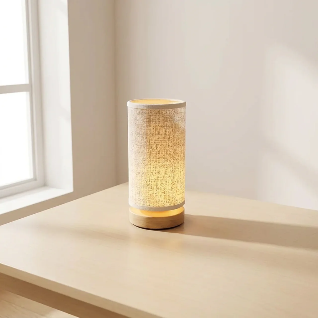 Wooden Night Lamp Modern Design Warm White Light Bedside Lighting