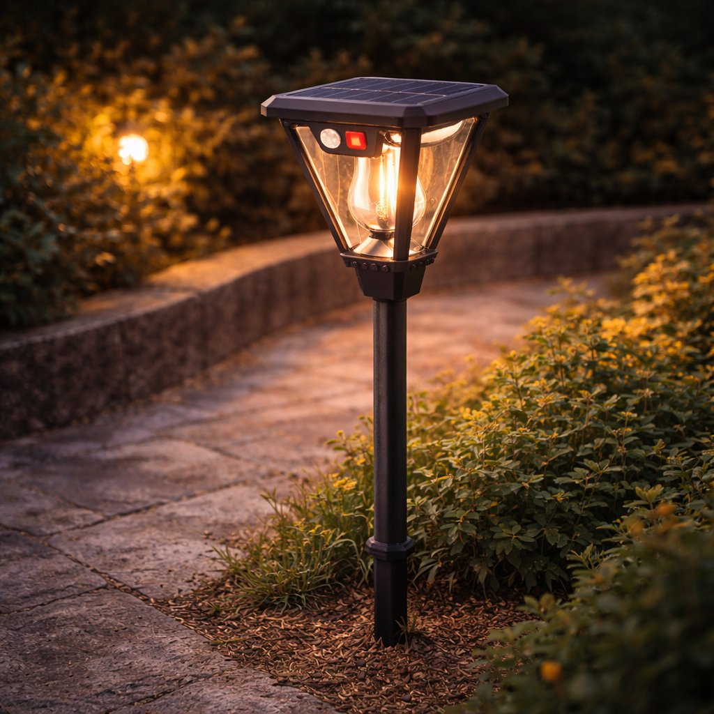 Solar LED Motion Sensor Garden Post Light for Enhanced Outdoor Safety
