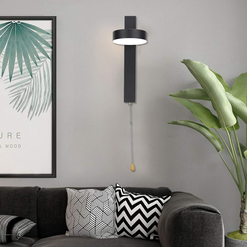 Wall Sconce with 350 Degree Rotating Head Modern Indoor Light Fixture
