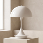 Wireless LED Table Lamp – Rechargeable Cordless Mushroom Design, Warm White Light