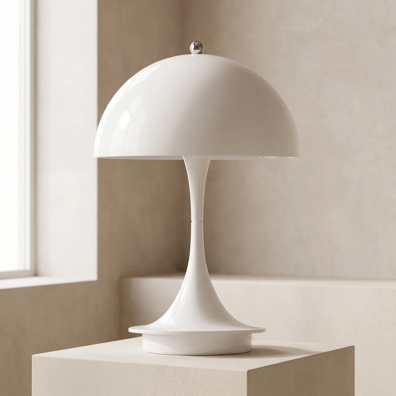 Wireless LED Table Lamp – Rechargeable Cordless Mushroom Design, Warm White Light