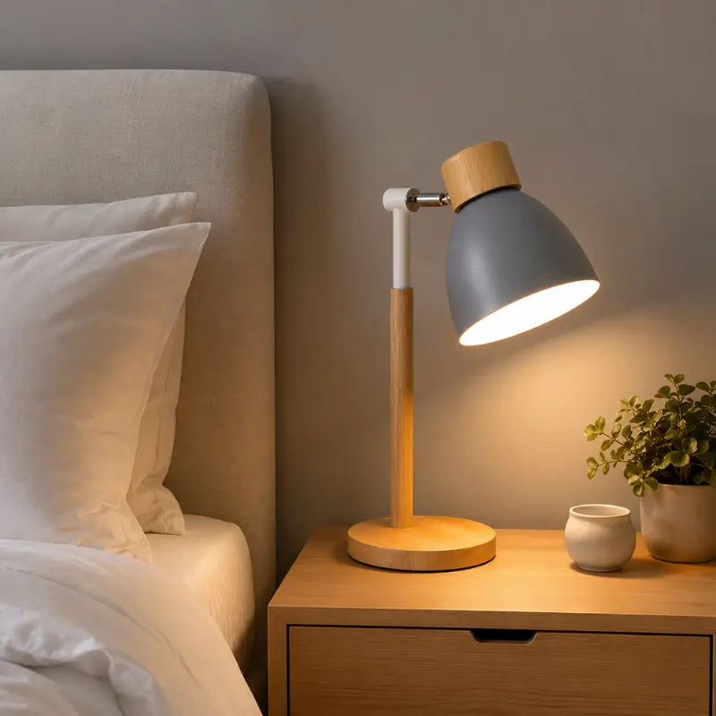 Table Lamp – E27 LED Compatible Push Button Indoor Light