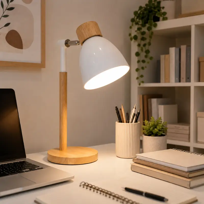 Table Lamp – E27 LED Compatible Push Button Indoor Light