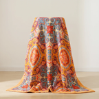 Cooling Bed Blanket – Double-Sided Boho Design Moisture-Wicking