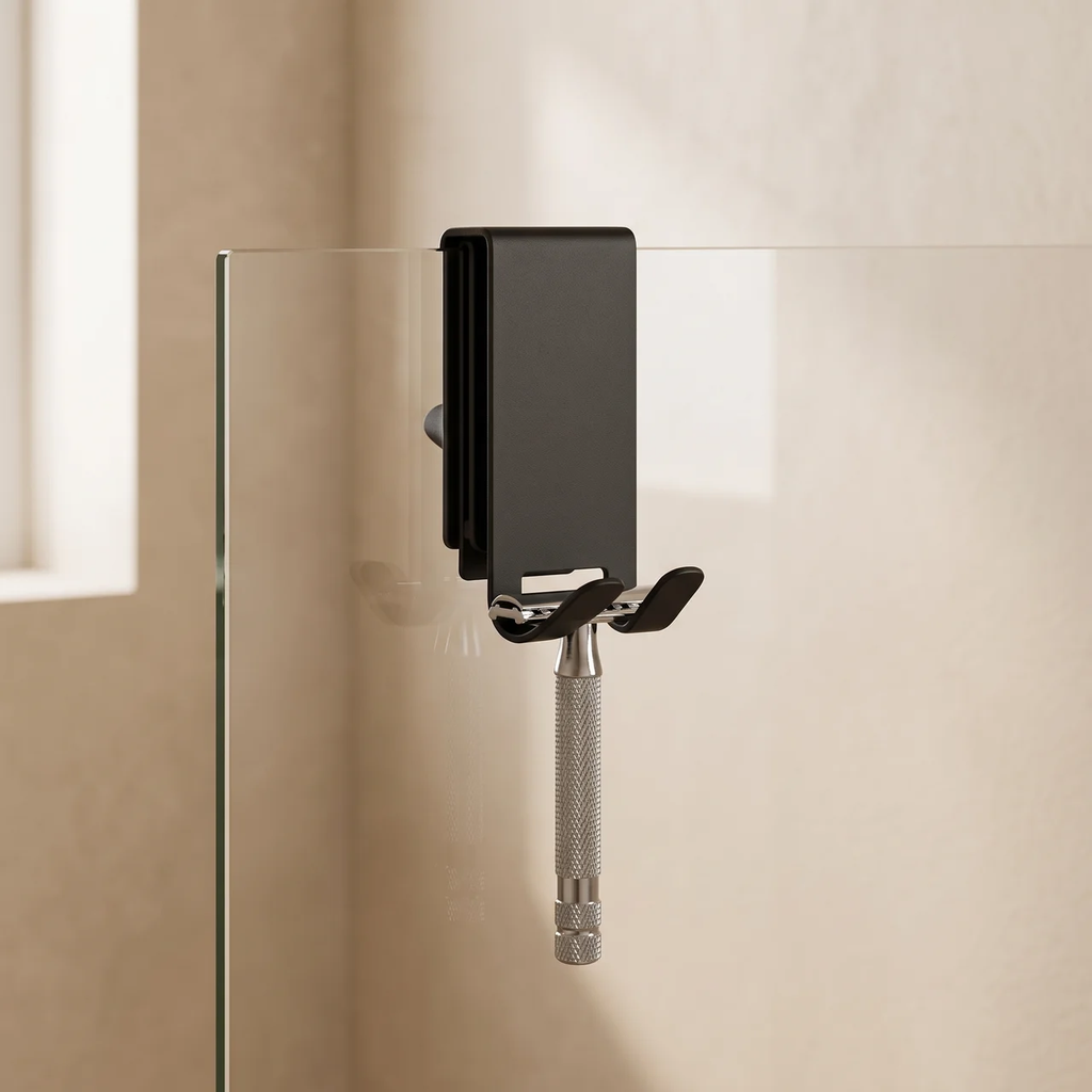 Shower Door Hooks for Frameless Glass Doors – Over-the-Door Polished Bathroom Towel Hooks