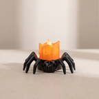 Halloween LED Candle Pumpkin Spider Holder Flickering Flameless Light