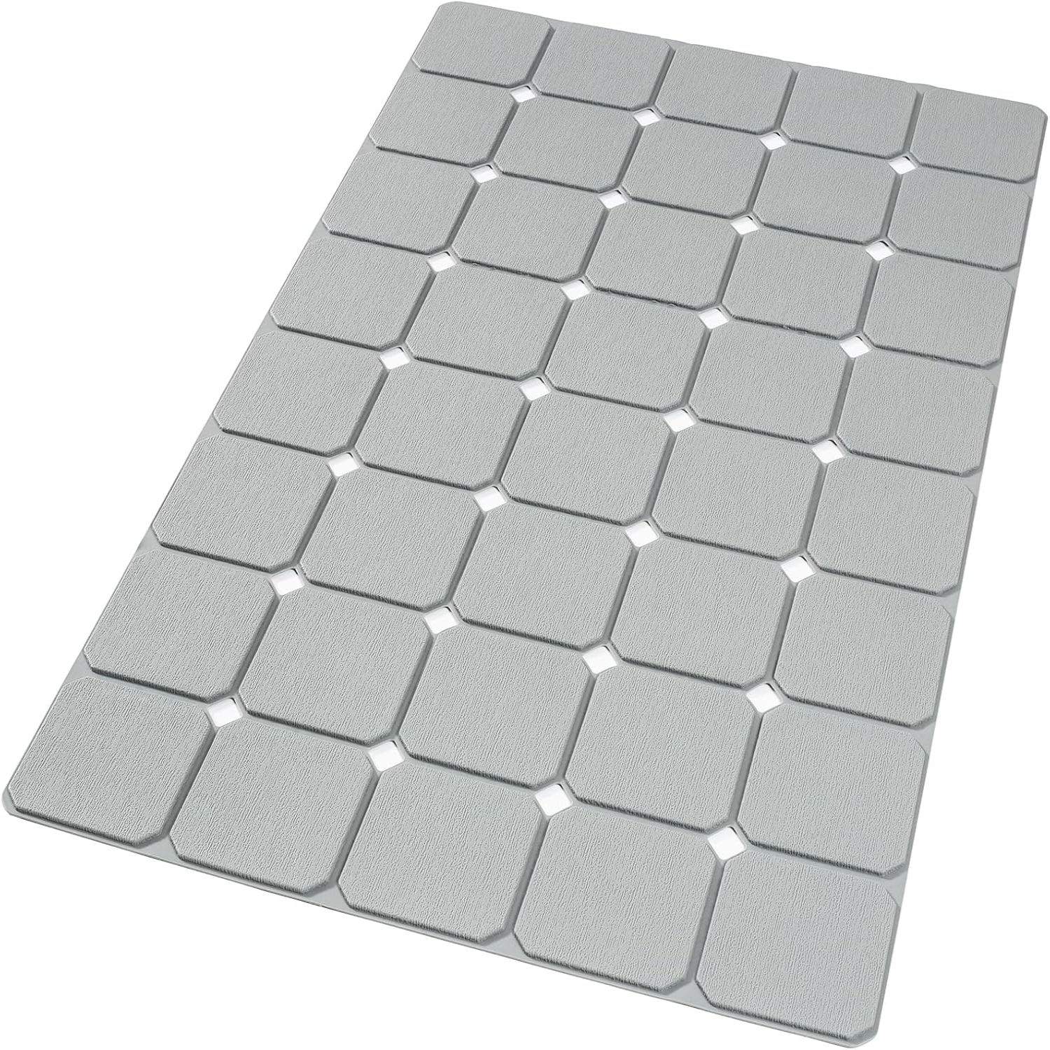 Non Slip Bathtub Mat Foldable with Suction Cups and Drainage Holes