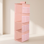 Hanging Wardrobe Organizer Tiered Closet Storage with Foldable Design